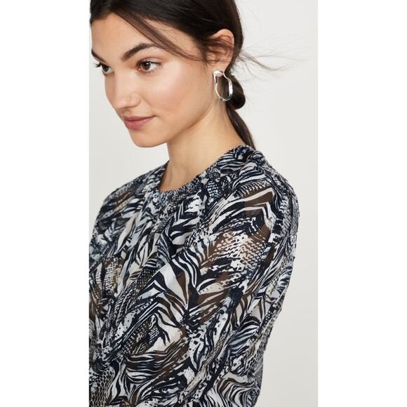 IRO Jenian metallic mini dress animal print 38/US6 - Picture 6 of 12